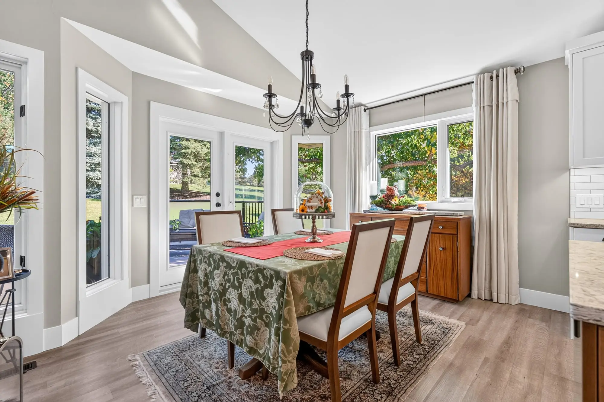 Dining room with deck access