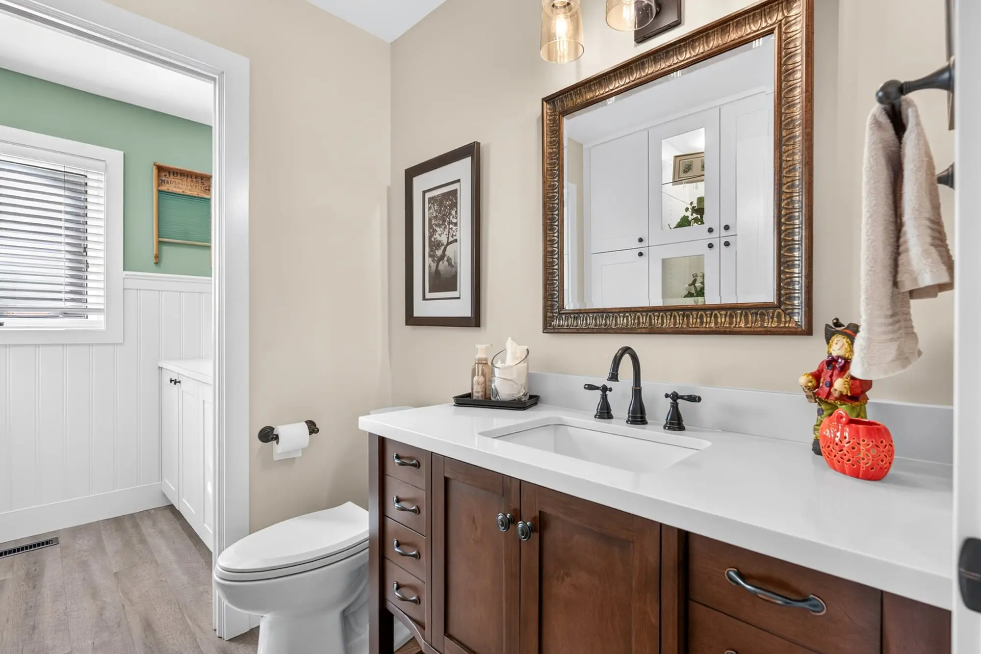 Updated powder room