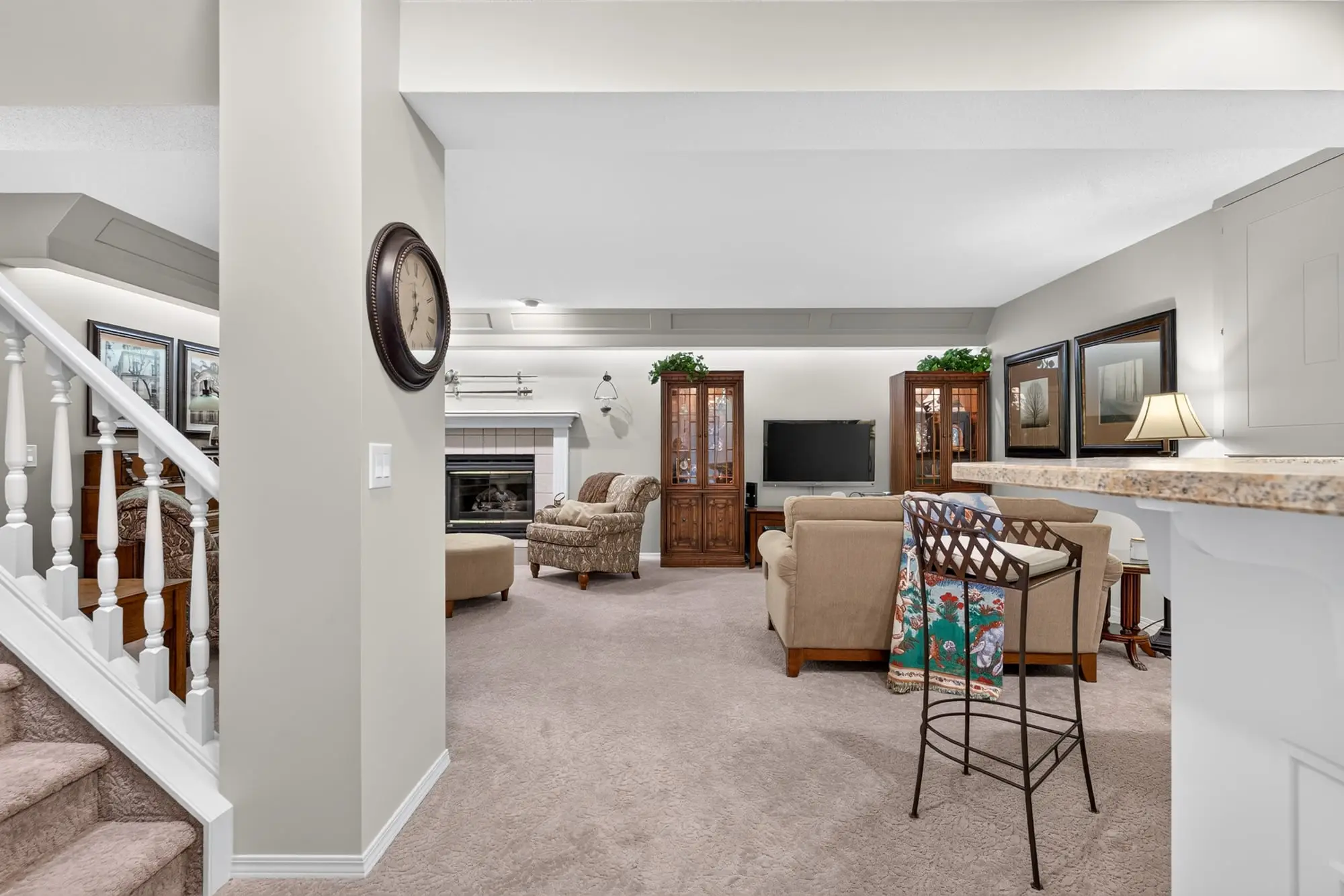 Lower-level family room
