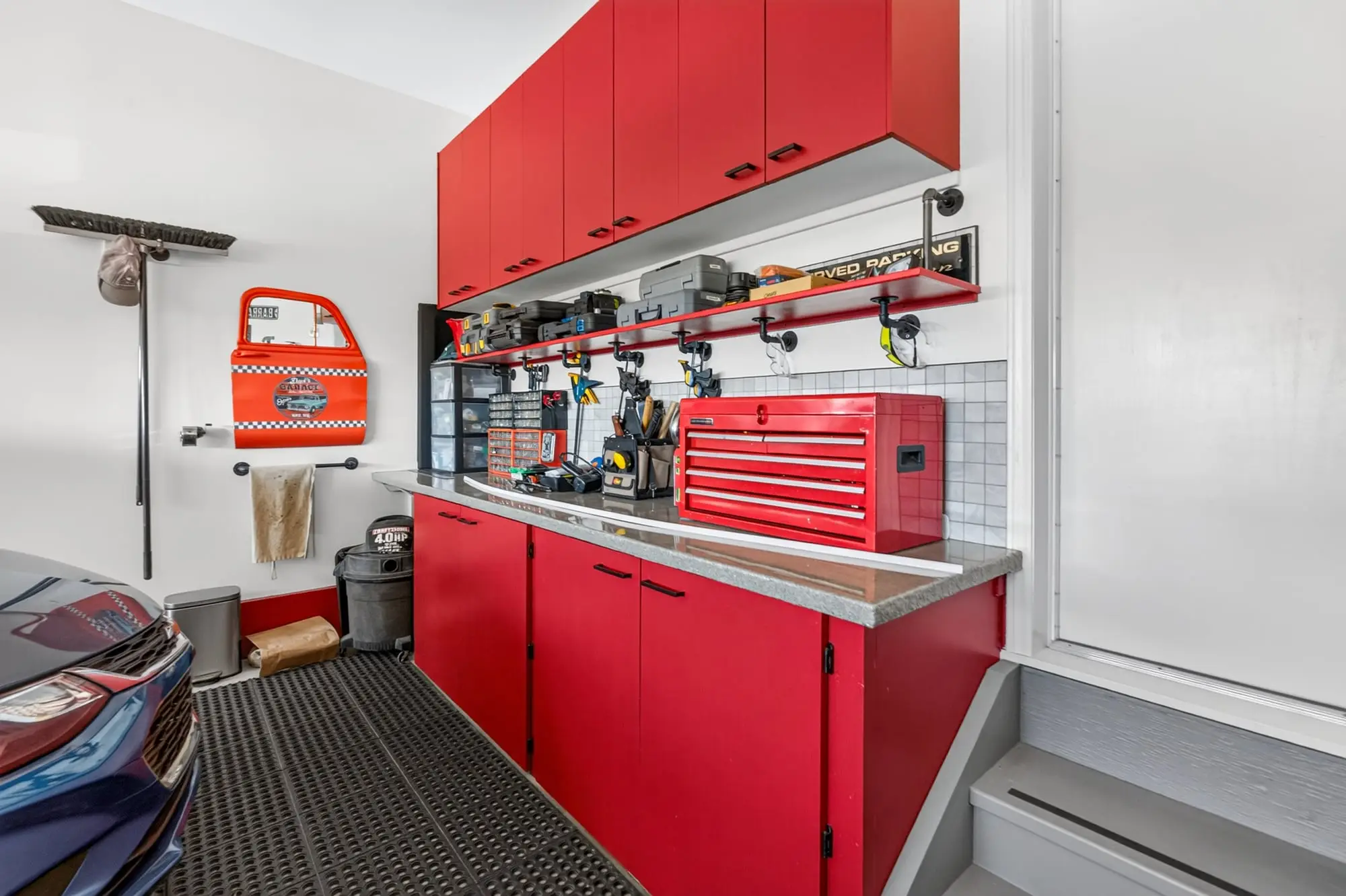 Insulated, finished garage