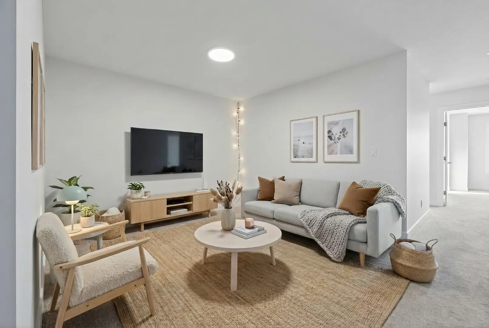Bonus room, virtually staged